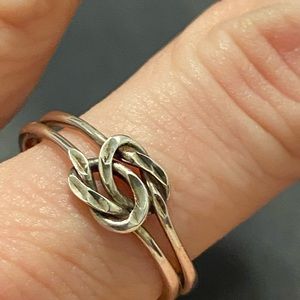 Vintage 60’s Sterling Wheeler Interlocking Knot rings